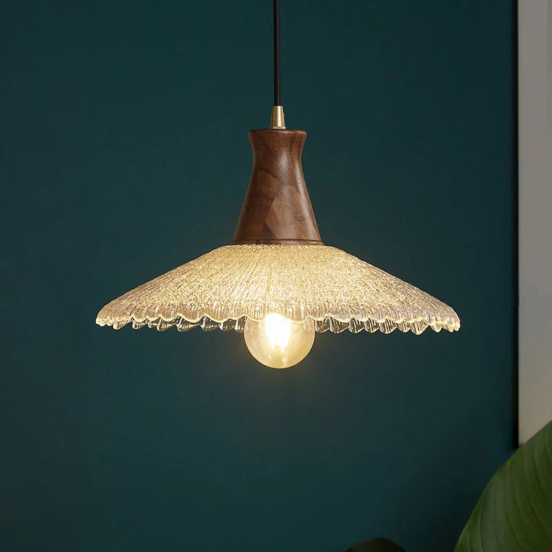 Brass and glass pendant chandelier for interior decoration