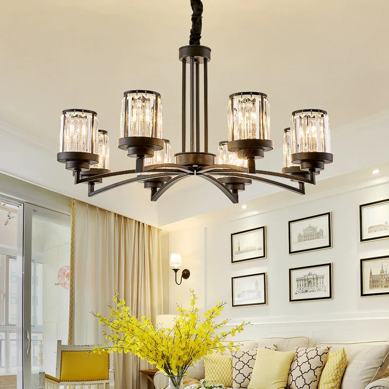 Retro American crystal chandelier, chic design for interior decoration