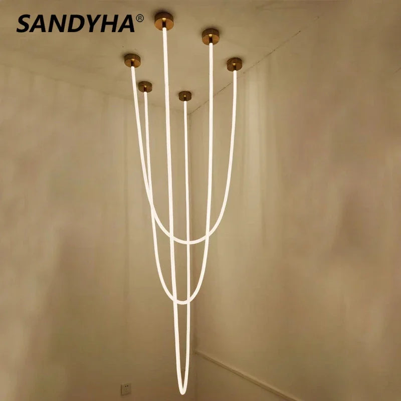 sandyha minimalist chandelier online art design LED