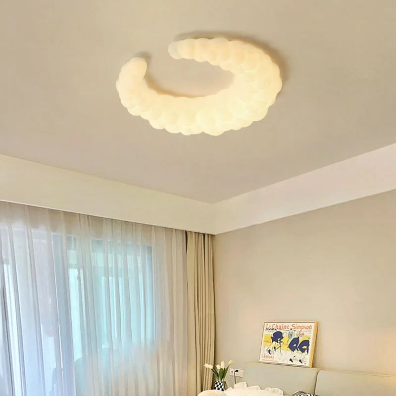 Soft cloud chandelier baby room