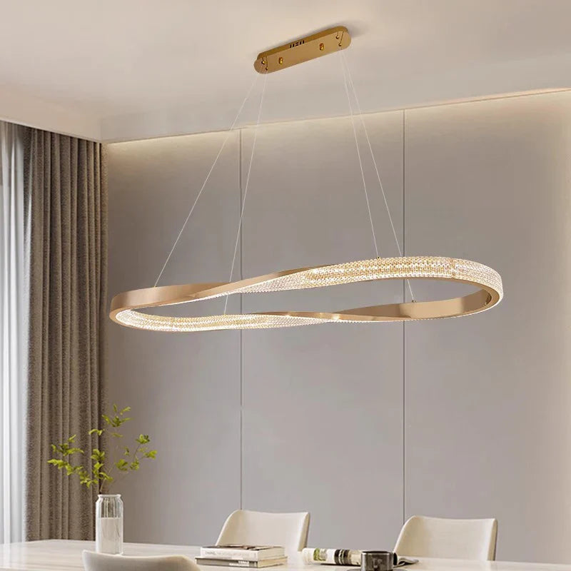 Modern design crystal LED chandelier