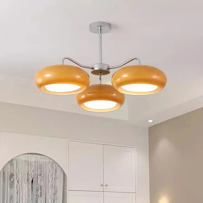 Coppered glass baroque chandelier