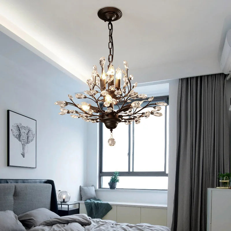 Modern Vintage Crystalline Pendant Light