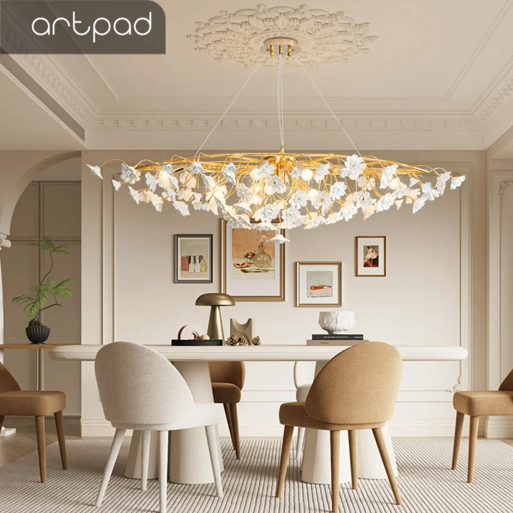 romantic floral chandelier for elegant interior decoration