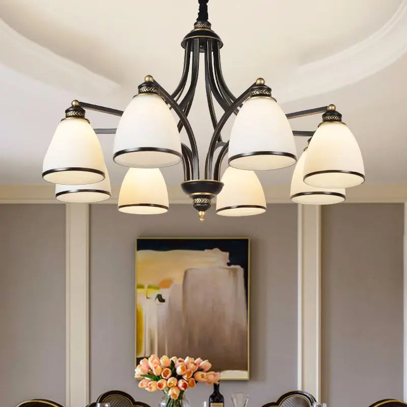Rustic warmth woody retro chandelier