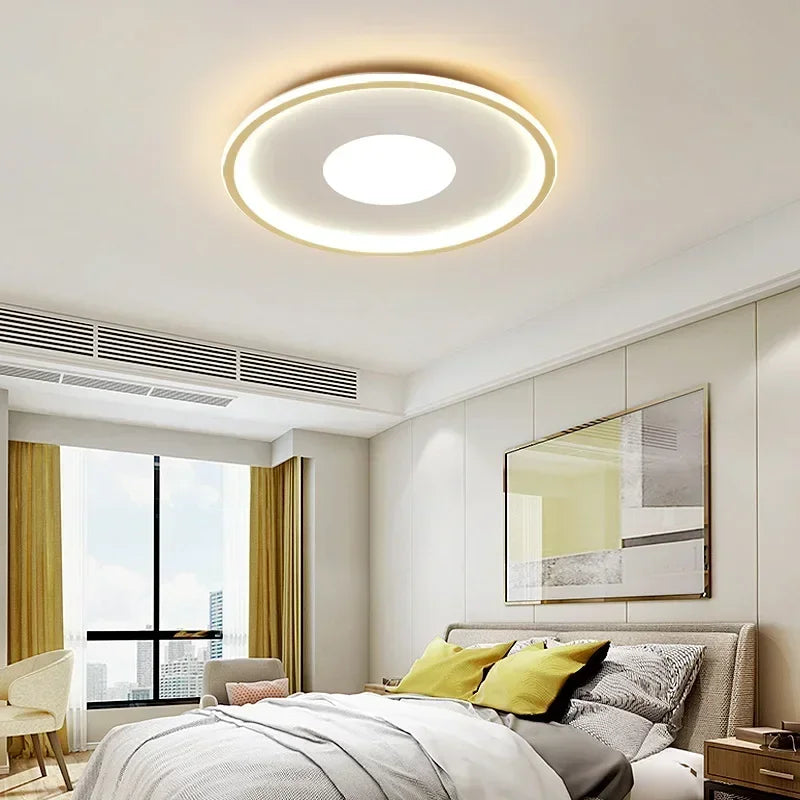 Modern chandelier lighting design space.