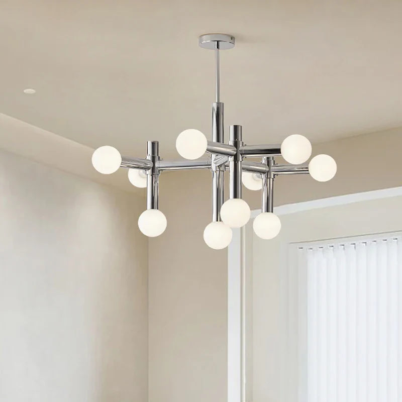 artistic design chrome chandelier for interior lighting