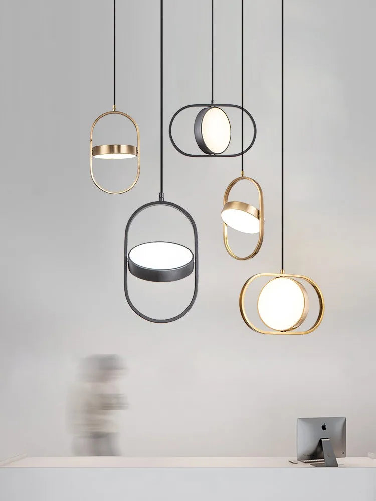 Nordic creative postmodern rotating magic eye chandelier