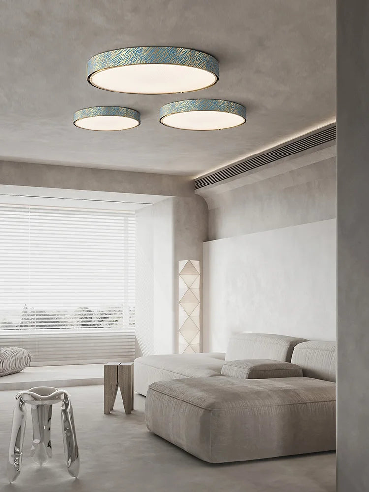 Postmodern copper crystal chandelier with dimmable LED