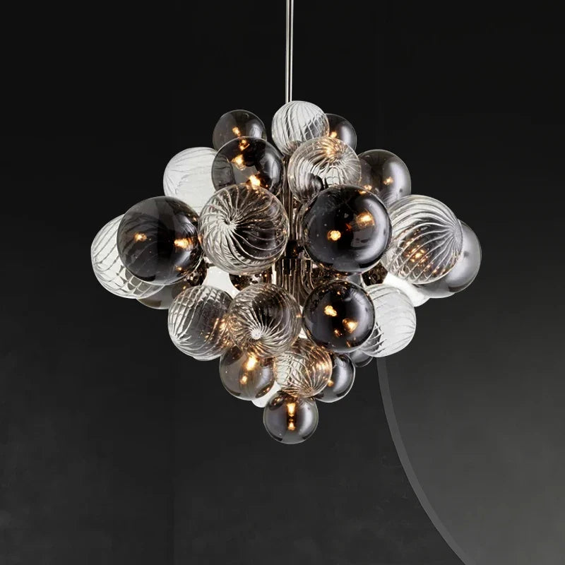 Creative Nordic Iron and Glass Bubble Chandelier