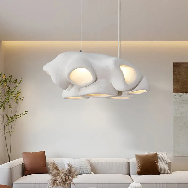 minimalist Nordic Wabi-Sabi LED chandelier for bar restaurant
