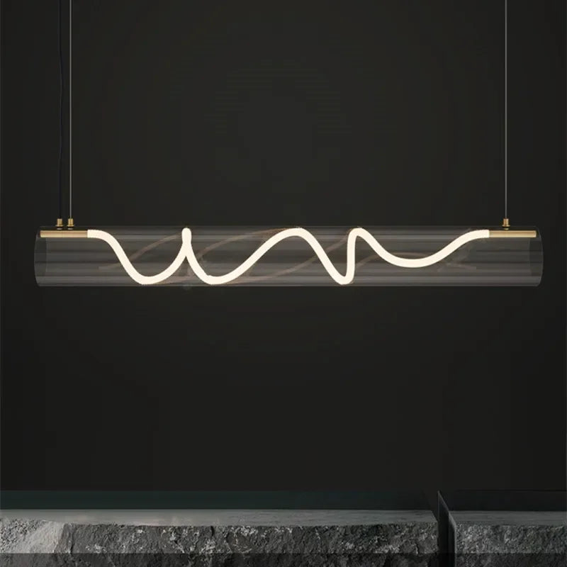 Minimalist Scandinavian acrylic chandelier