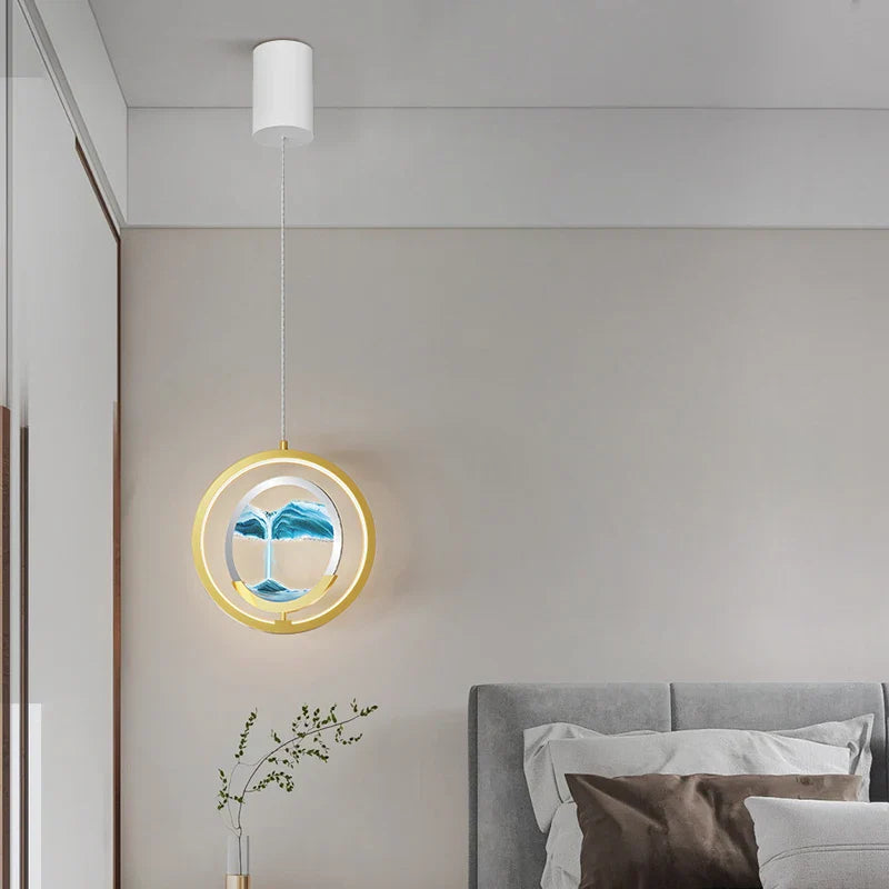 Creative Nordic-style double-head quicksand chandelier