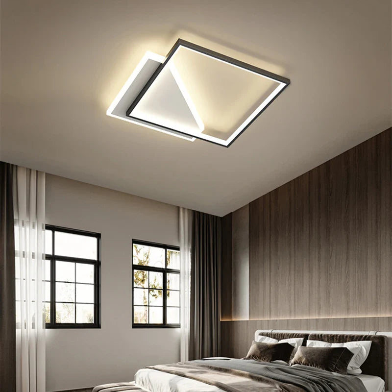 Contemporary design square LED chandelier