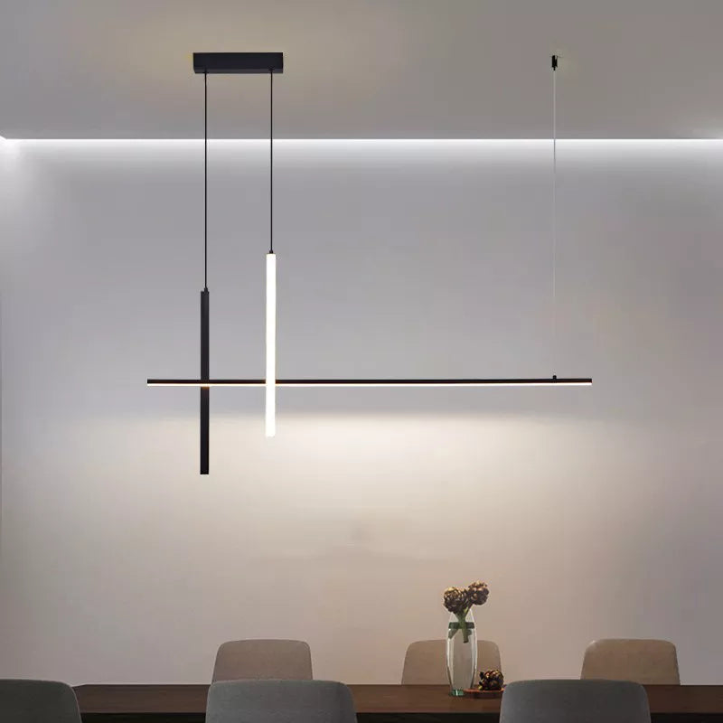 Dimmable sleek LED chandelier