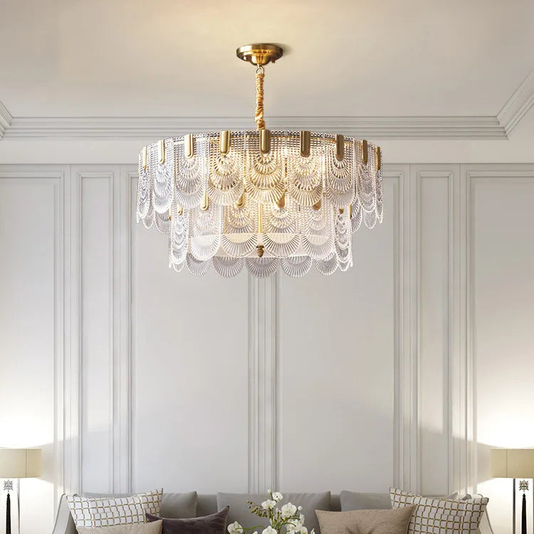 Retro design crystal glass chandelier for elegant interior decoration