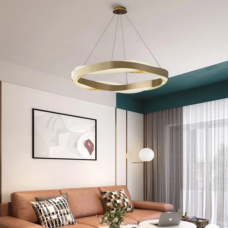 Chic modern contemporary hanging chandelier