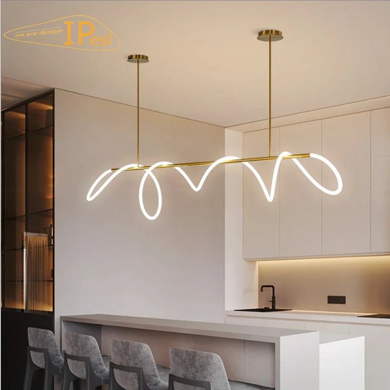 Sleek modern design LED pendant light
