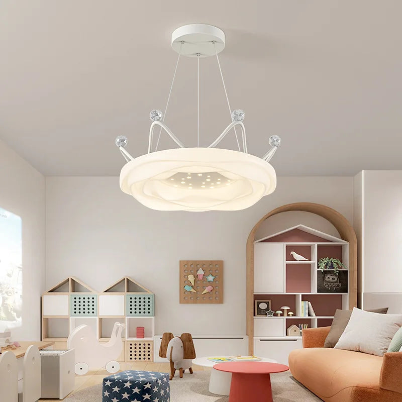 romantic crown chandelier for a little girl's room
