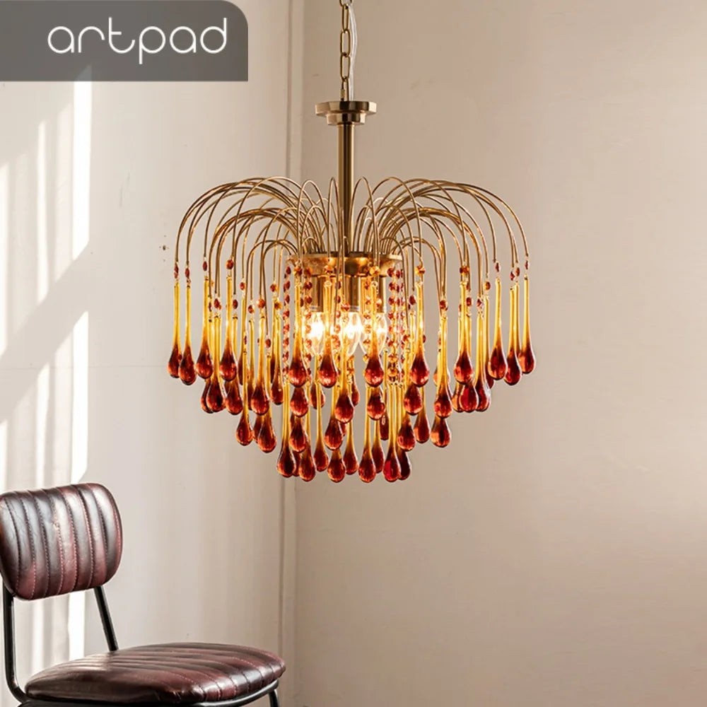 Retro crystal chandelier for a romantic and elegant interior