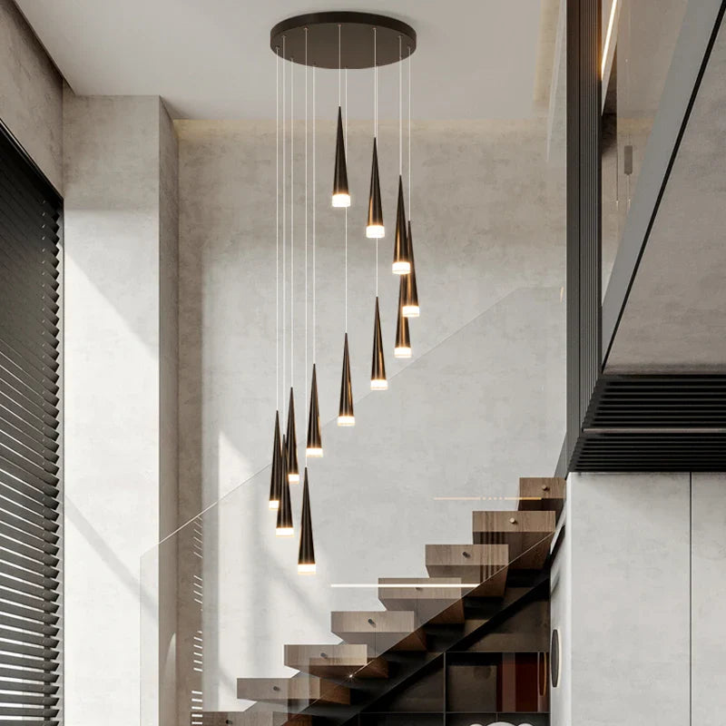 Modern black tube design chandelier for interior decoration