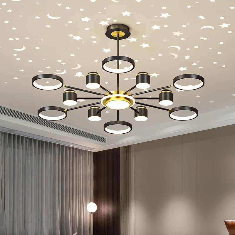 Modern Creative Romantic Starry 6-Light Chandelier