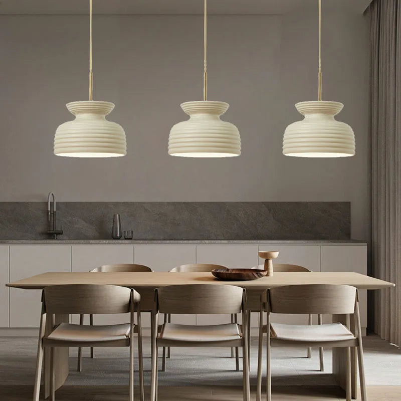 Minimalist Nordic LED Cream Style Chandelier for Restaurant