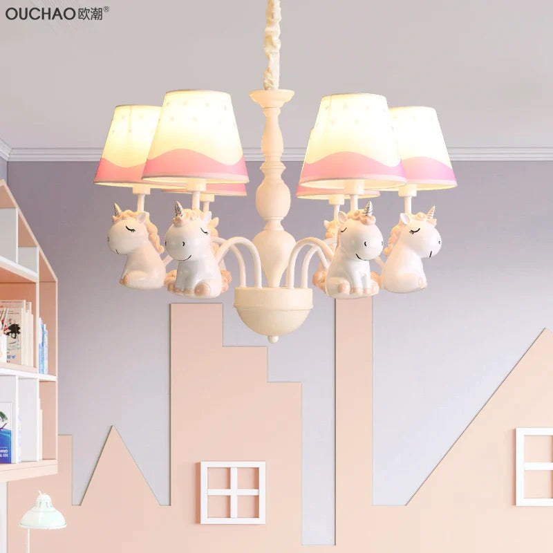 unicorn chandelier for kindergartens and bedrooms
