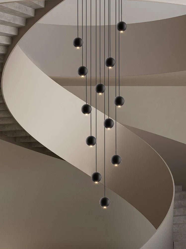 decorative circular orb design chandelier for penthouse