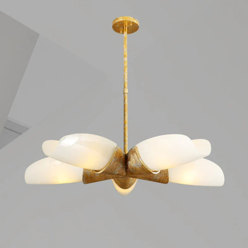 Modern minimalist glass chandelier for elegant interiors