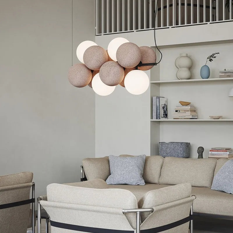 Creative velvet chandelier for high-end lighting
