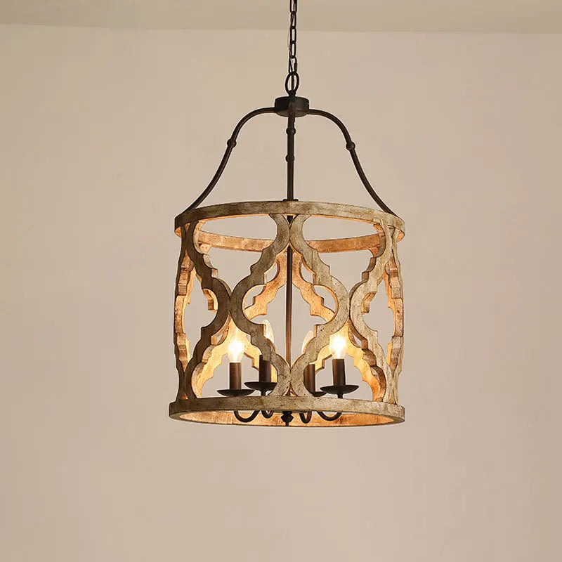 Rustic wooden creative design pendant light