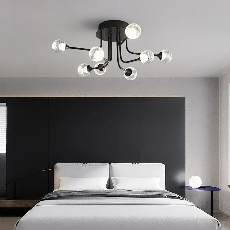 Elegant luminous designer chandelier