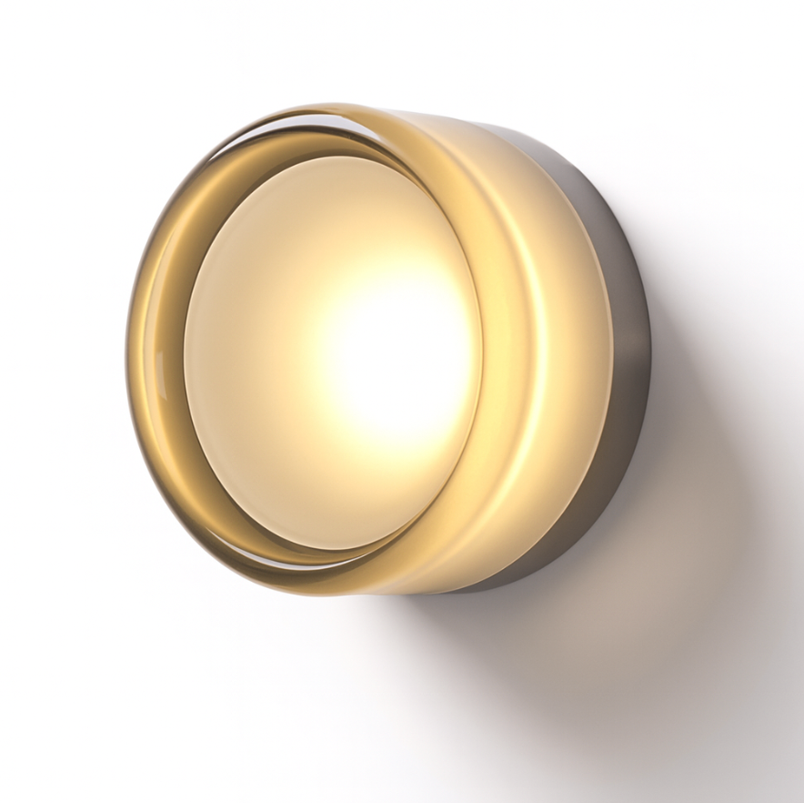 Applique Murale Ronde en Verre Moderne LED 1 Lumière