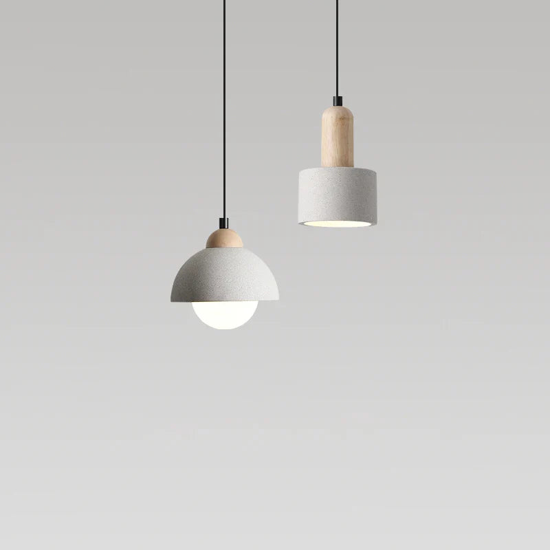Japanese wabi-sabi cement chandelier, Nordic minimalist design