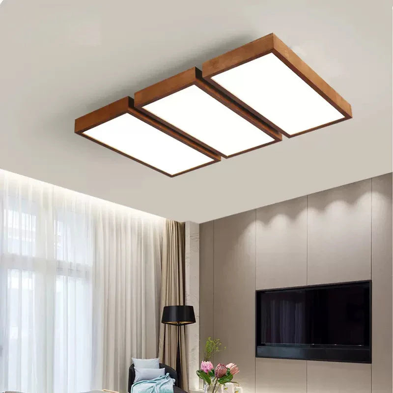 Modern wooden LED pendant light