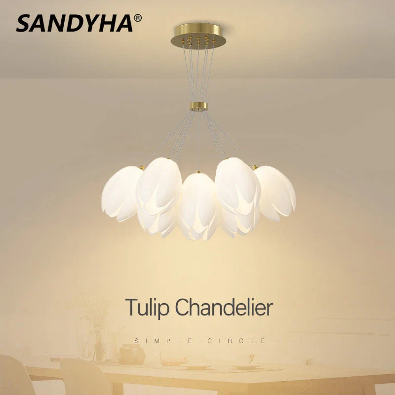 Modern Chandelier Tulip Sandyha LED Hanging Lamp Ceiling Light