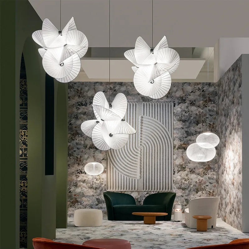 Nordic design fabric serpentine chandelier for elegant interiors