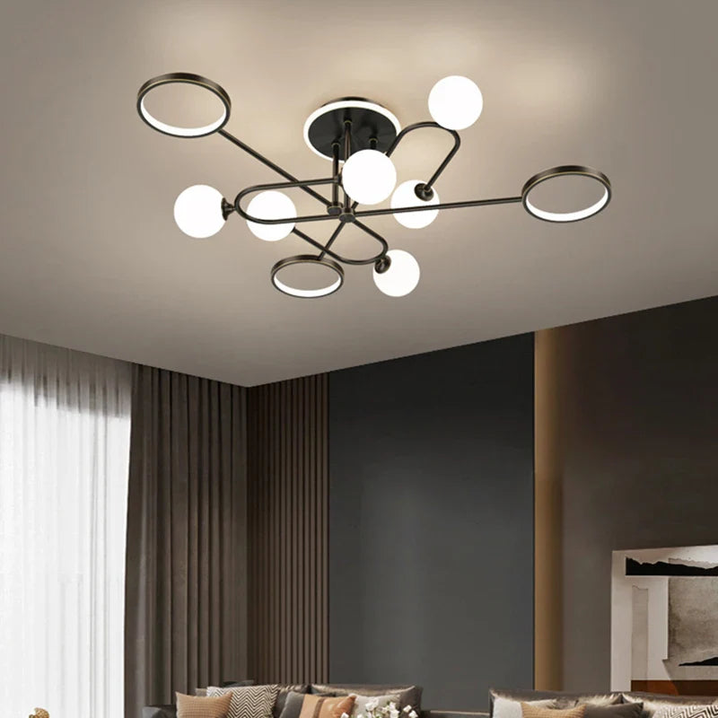 Modern glass LED chandelier