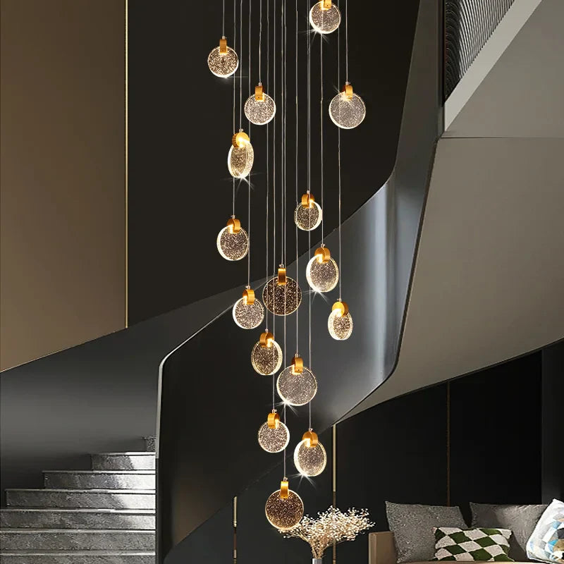 Modern LED Chandelier for Staircase and Duplex Interior