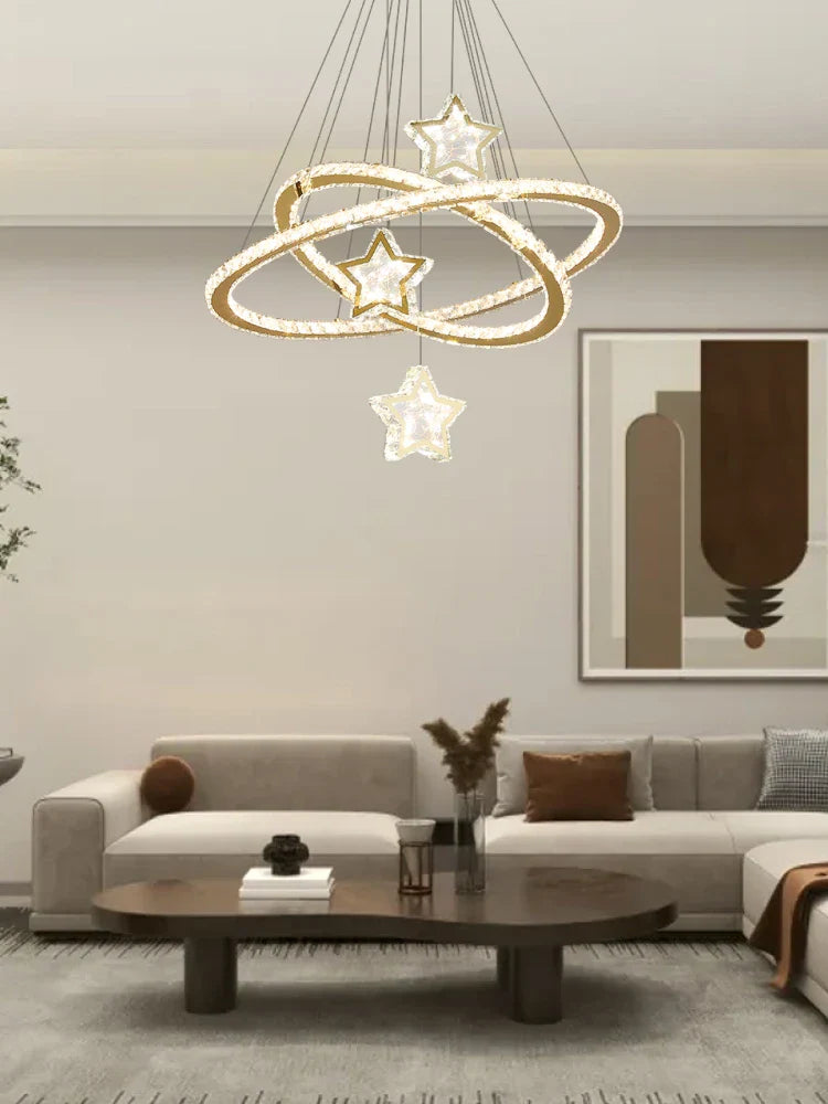 Modern Crystal LED Chandelier for Indoor Lighting