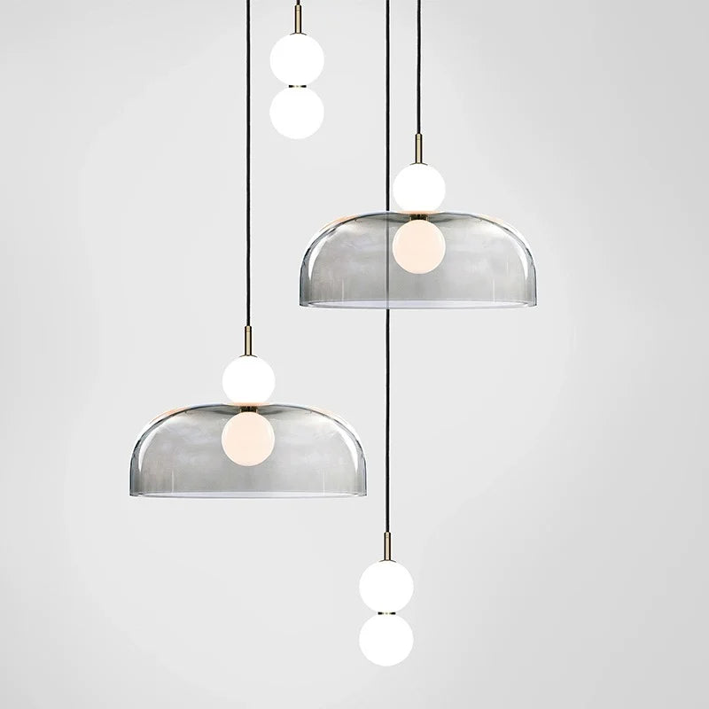Modern glass chandelier for elegant interior lighting