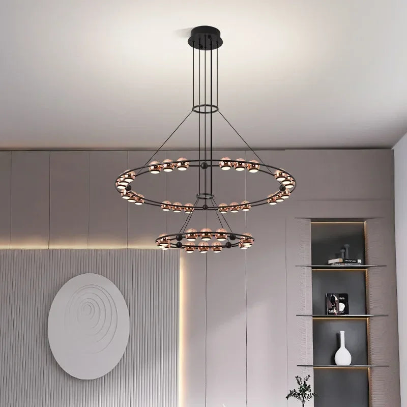 Modern LED Bean-Shaped Chandelier for Luxurious Living Room