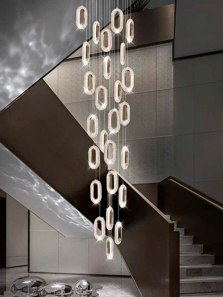 Modern elliptical chandeliers for stylish interior lighting