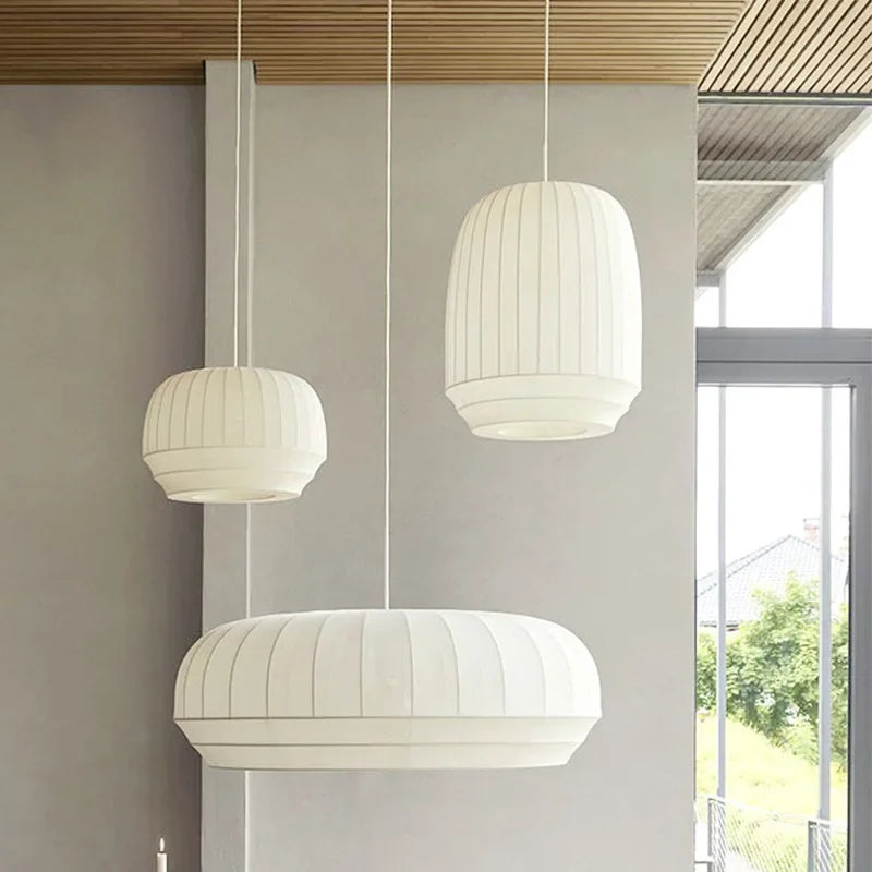 Nordic minimalist stretch fabric chandeliers for café