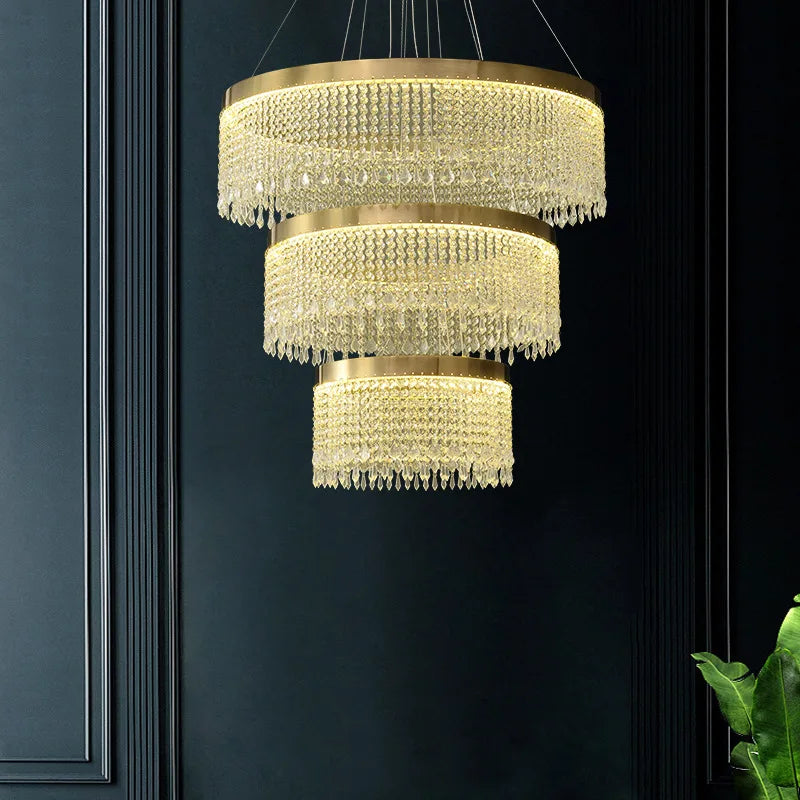 Modern design LED crystal chandelier for interior decoration