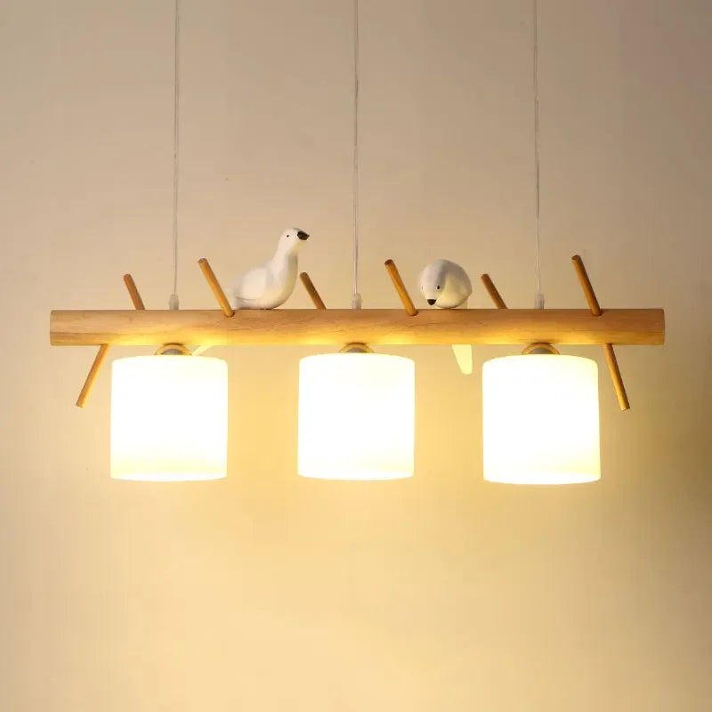 Nordic wooden pendant light