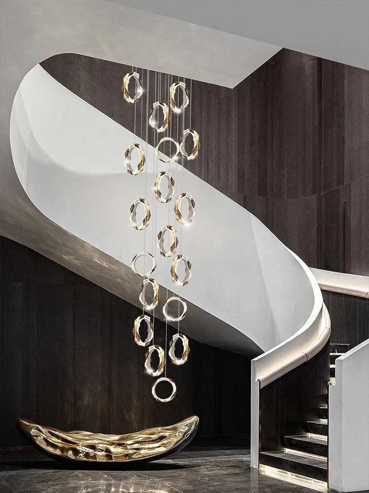 Nordic design chandelier for elegant loft and staircases