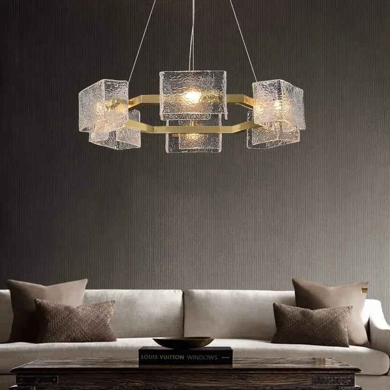 Transparent Modern Fluid LED Chandelier