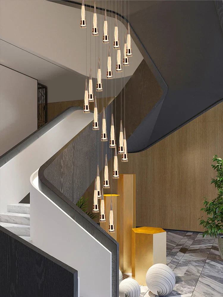modern minimalist acrylic contemporary design chandelier for staircase